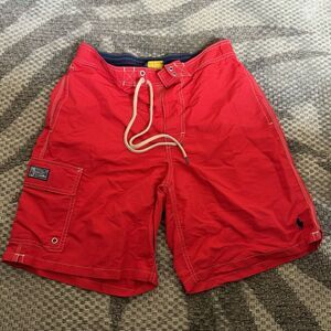 Polo by Ralph Lauren Red Quick-Dry Swim Trunks